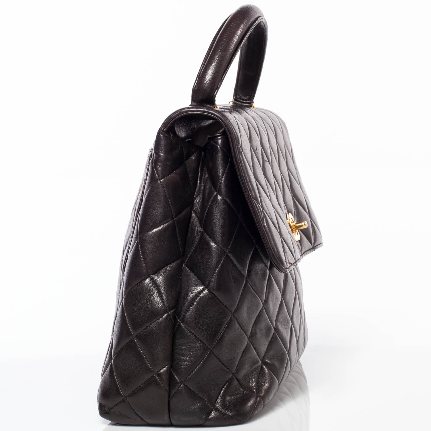 Chanel Lambskin Kelly Flap Bag Black 4 of 9
