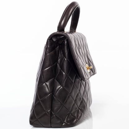 Chanel Lambskin Kelly Flap Bag Black 4 of 9
