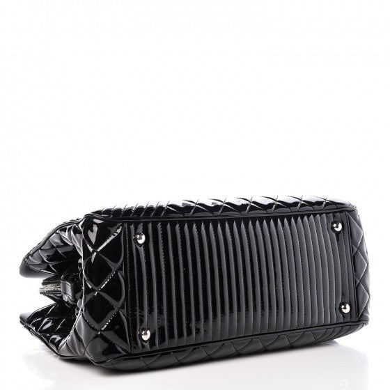 Chanel Patent Quilted Coco Boy Shoulder Bag Black 4 of 7