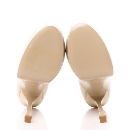 Saint Laurent Vernigolf Tribute Two 105 Platform Pumps 37.5 Nude Powder 5 of 10