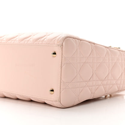 Christian Dior Lambskin Cannage Medium Lady Dior Light Pink 9 of 13