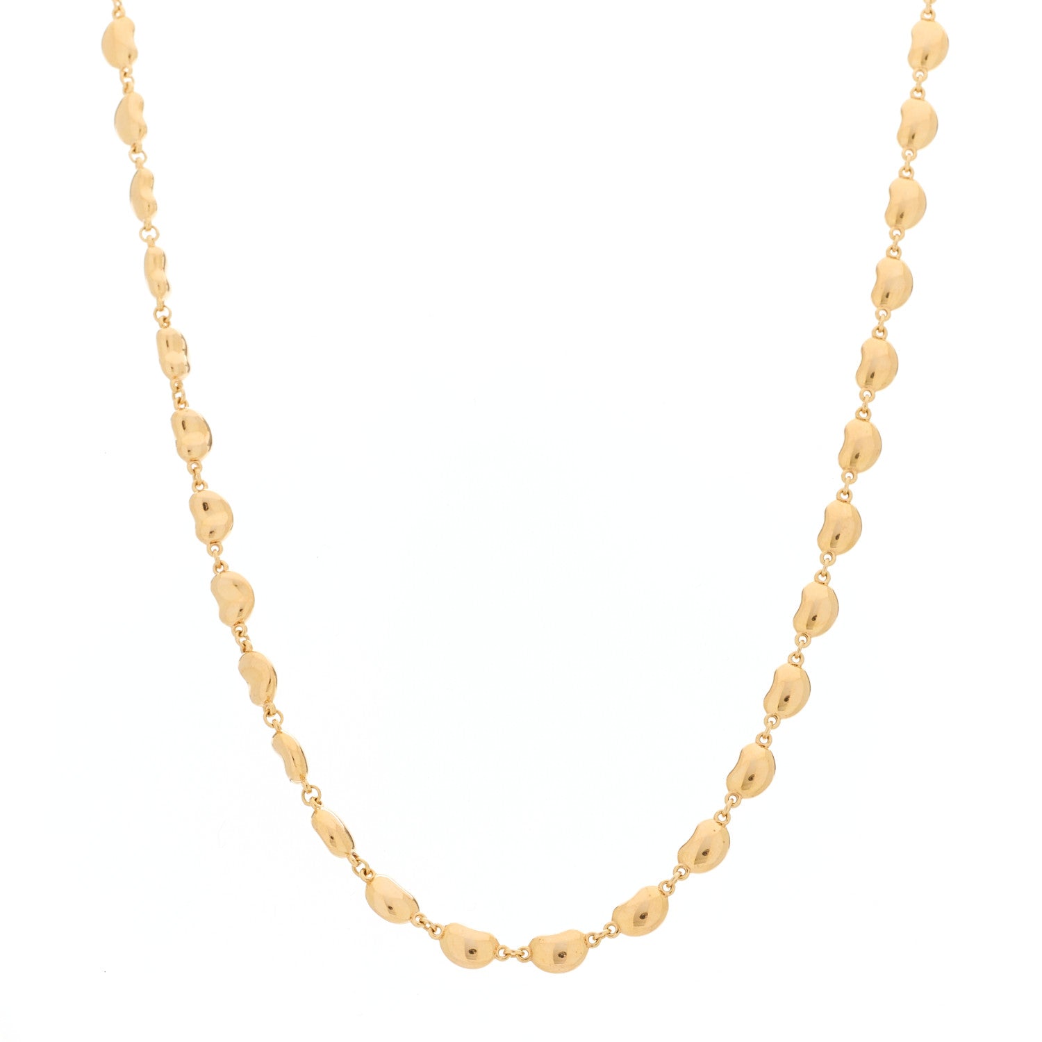 Tiffany 18K Rose Gold Mini Elsa Peretti Bean Link Necklace 1 of 5