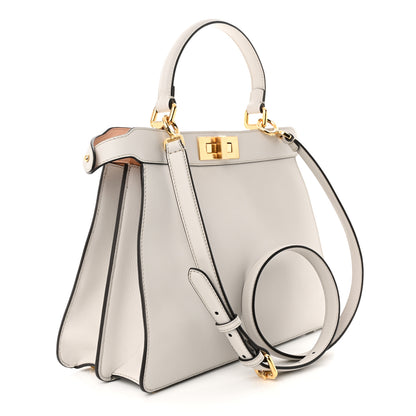 Fendi Vitello Seta Shiny Nappa Medium Peekaboo I SEE U Satchel Ghiaia Light Rose 3 of 14