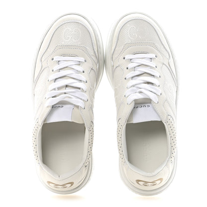 Gucci Calfskin GG Tennis Embossed Perforated Womens Platform 55mm Sneakers 37 Great White 2 of 9