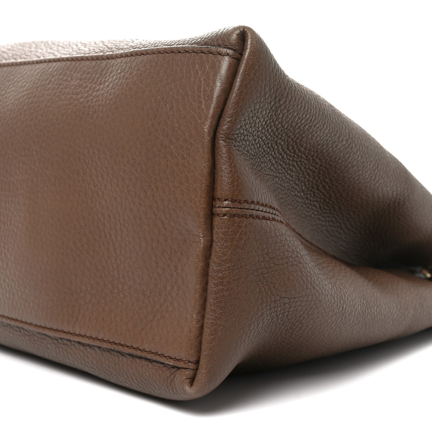 Pebbled Calfskin Medium Soho Chain Shoulder Bag Maple Brown