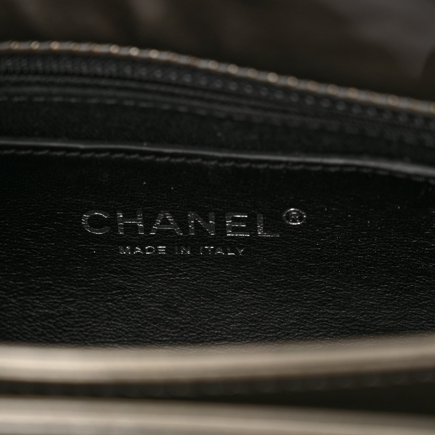 Chanel Patent Quilted Small Just Mademoiselle Bowling Bag Grey Black 6 of 11