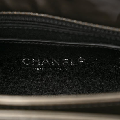Chanel Patent Quilted Small Just Mademoiselle Bowling Bag Grey Black 6 of 11
