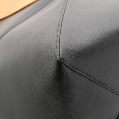 Loewe Shiny Calfskin Large  Puzzle Fold Tote Warm Desert Black 12 of 12
