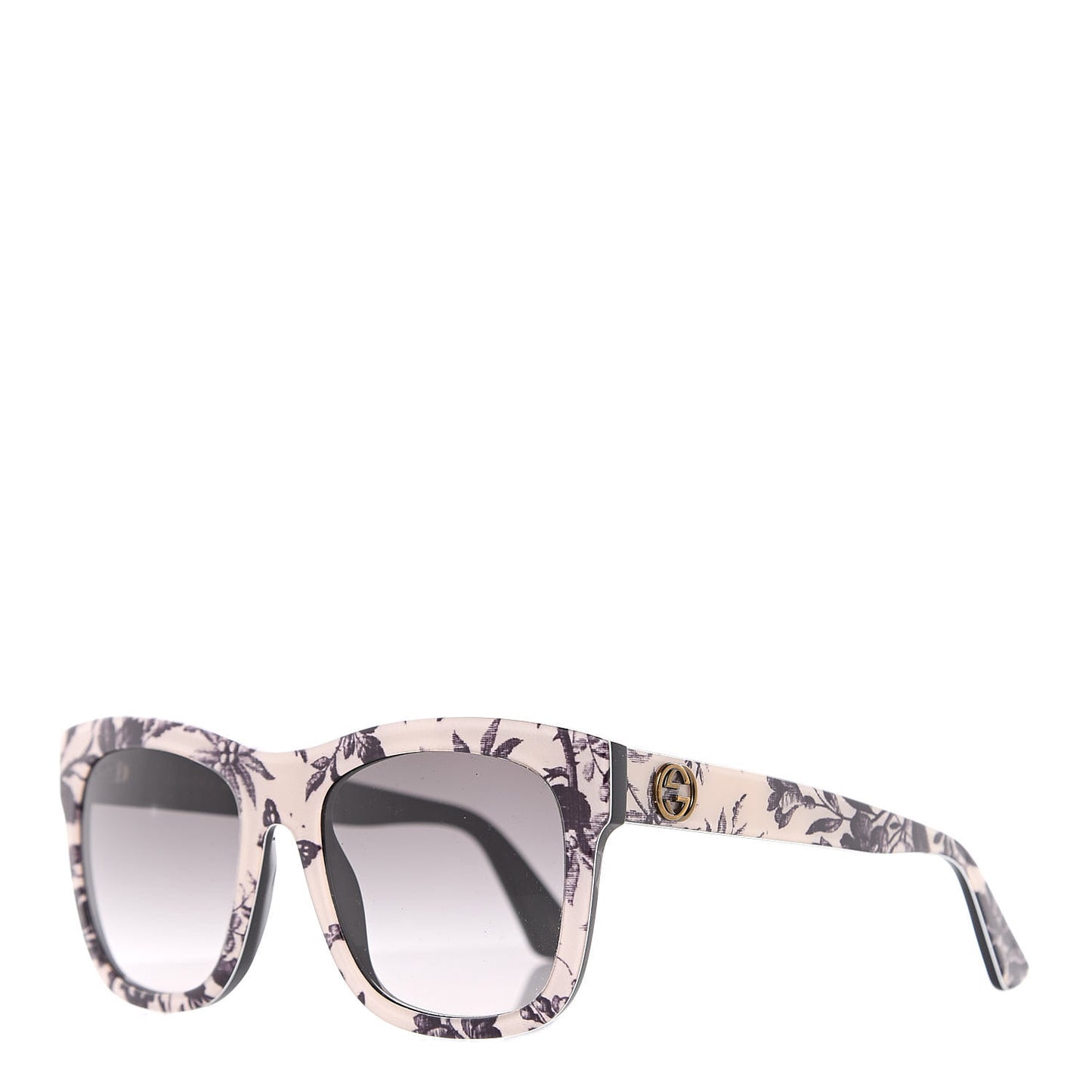 Acetate Herbarium Print Square Frame Sunglasses GG0032S Grey