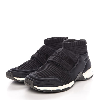 Chanel Stretch Fabric CC Sneakers 36 Black 3 of 8
