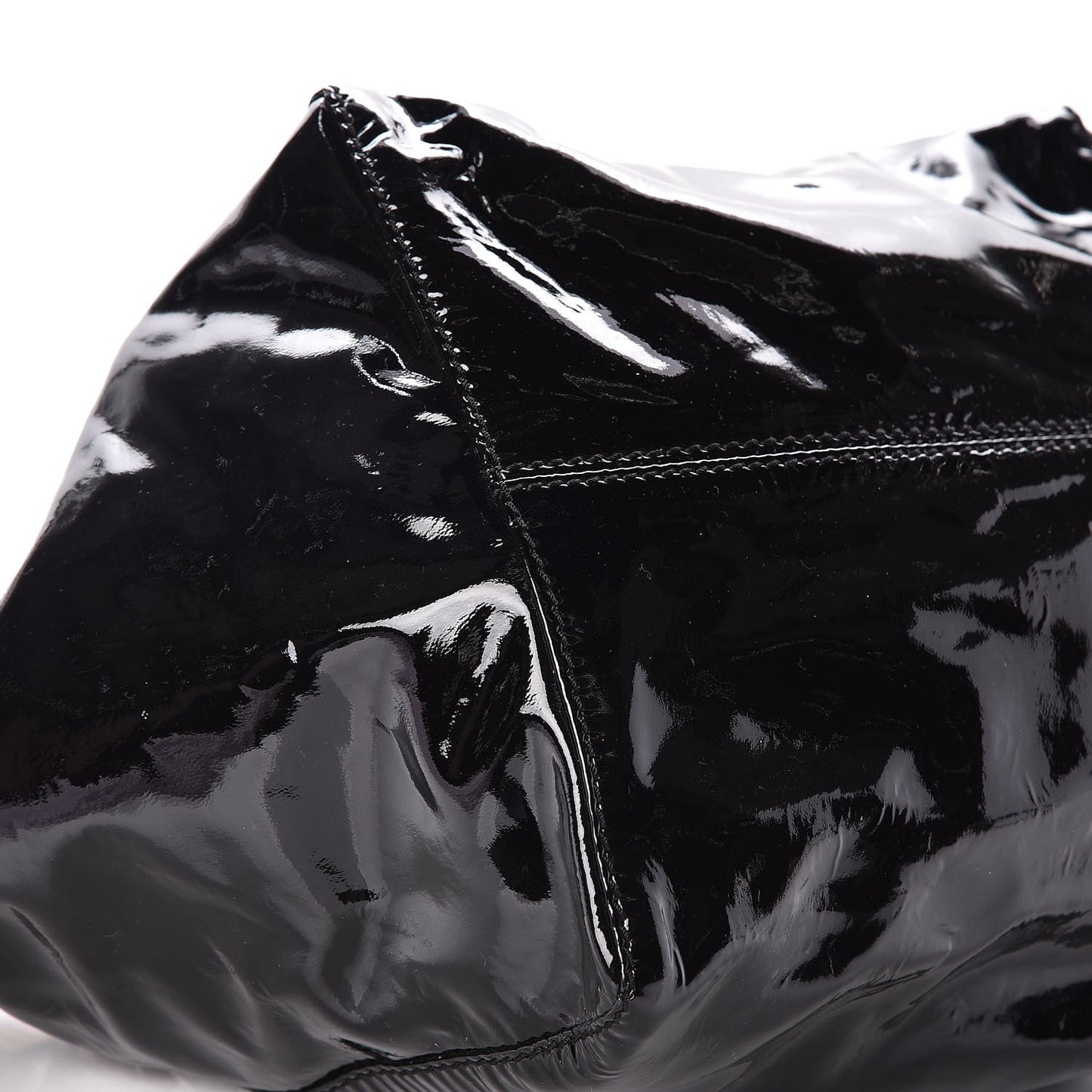 Patent Lola Oversized Tote Black