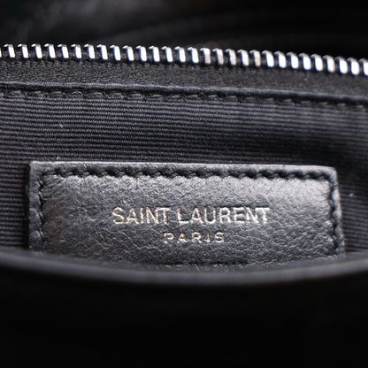 Saint Laurent Crinkled Calfskin Matelasse Monogram Medium Niki Chain Satchel Storm 5 of 9
