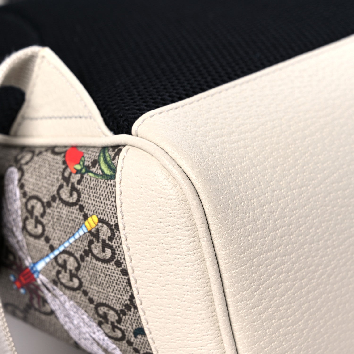 Gucci GG Supreme Monogram Flora Web Small Ophidia Day Backpack White 10 of 13