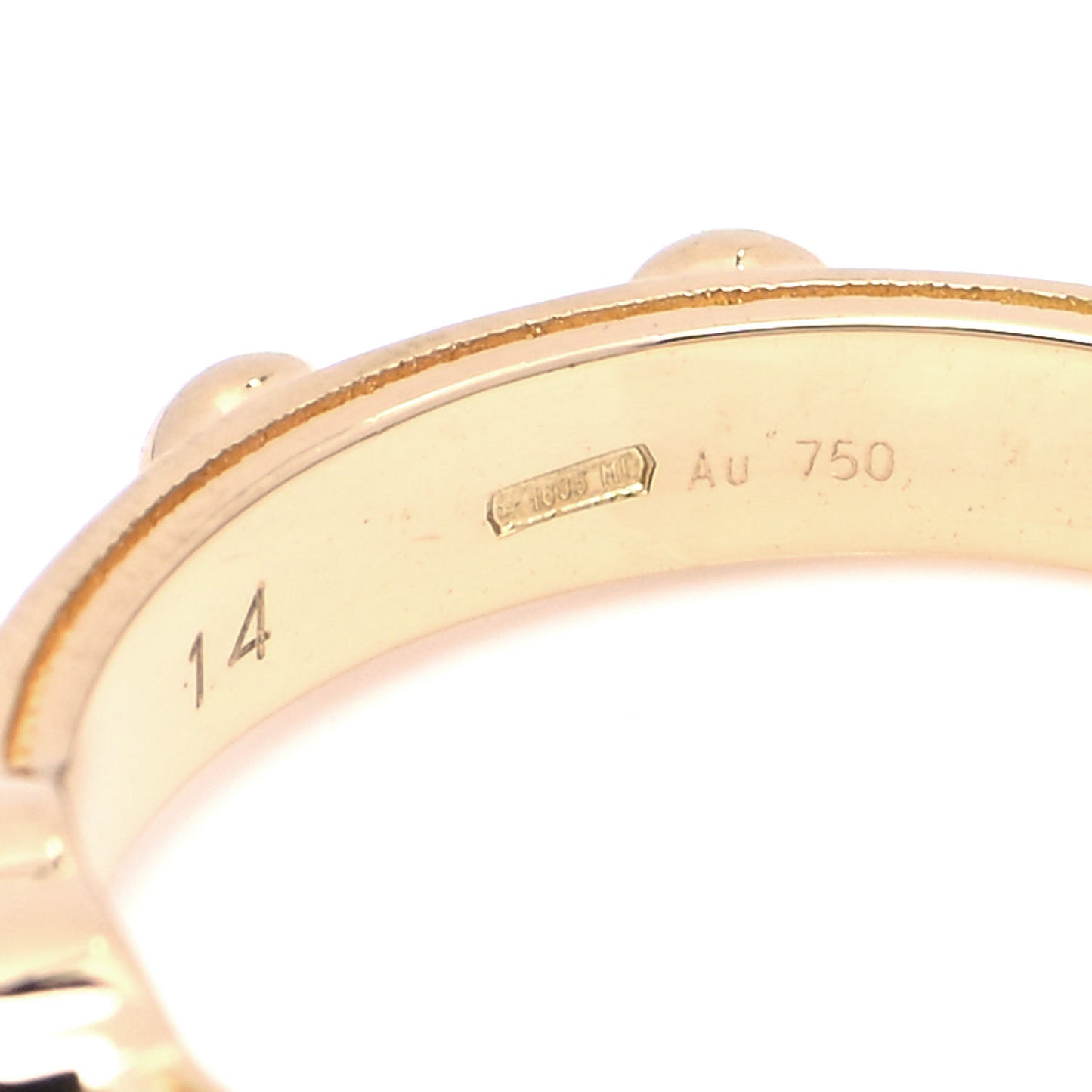 18K Yellow Gold Running GG Ring 53 6.5