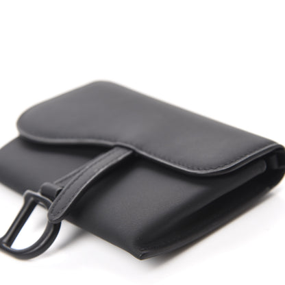 Christian Dior Ultra Matte Calfskin Nano Saddle Chain Pouch Black 7 of 11