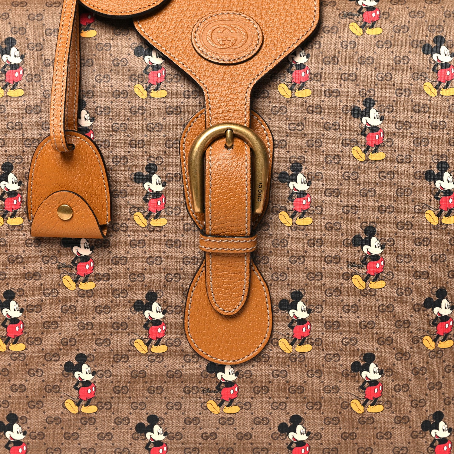 Gucci X DISNEY Mini Vintage GG Supreme Monogram Mickey Mouse Small Suitcase Beige Vintage Sun Oil 7 of 12