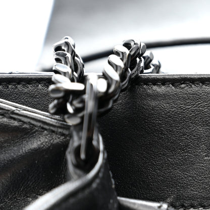 Saint Laurent Calfskin Y Quilted Monogram Monochrome Medium Loulou Chain Satchel Black Black 13 of 13