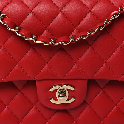 Chanel Lambskin Quilted Medium Double Flap Red 8 of 11