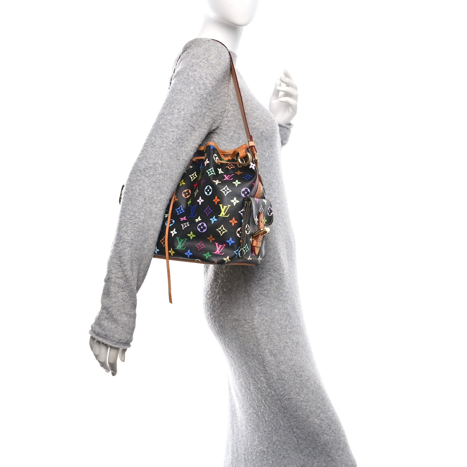 Louis Vuitton Monogram Multicolor Petit Noe Black 3 of 11