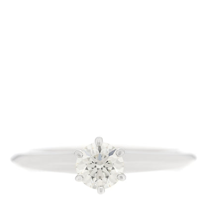 Tiffany Platinum Diamond .32ct Solitaire Engagement Ring 47 4 1 of 5