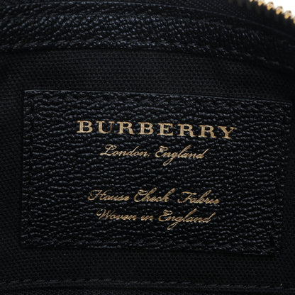 Burberry Soft Grain Calfskin House Check Small Helmsley Crossbody Black 6 of 7