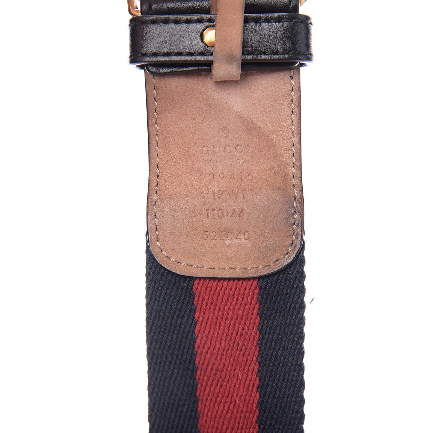 Nylon Calfskin Double G Web 40mm Belt 110 44 Blue Red Black