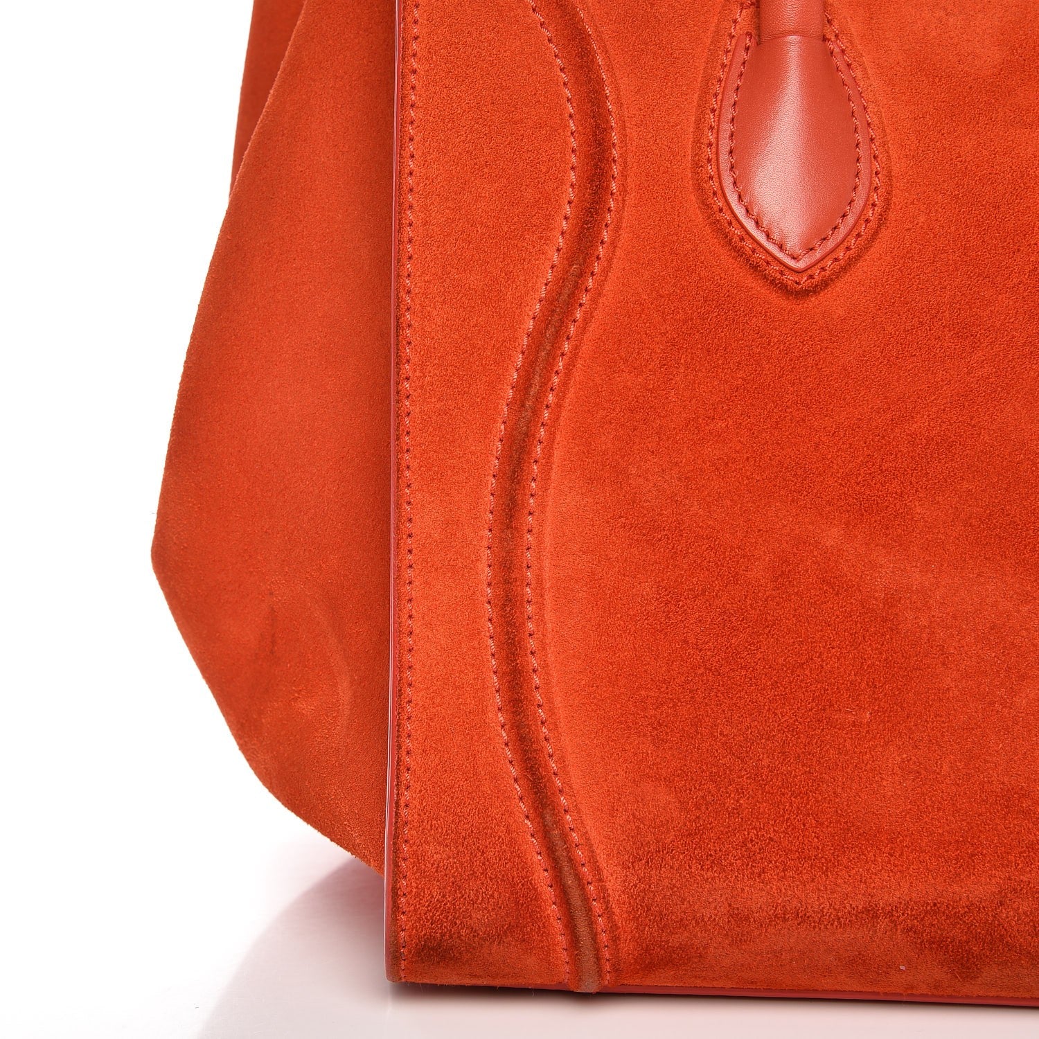 Celine Nubuck Medium Phantom Luggage Bright Orange 9 of 12