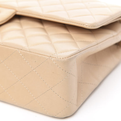 Chanel Lambskin Quilted Medium Double Flap Beige 11 of 16