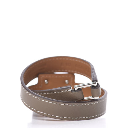 Hermes Swift O'Kelly Double Tour Bracelet T1 Etoupe 2 of 6