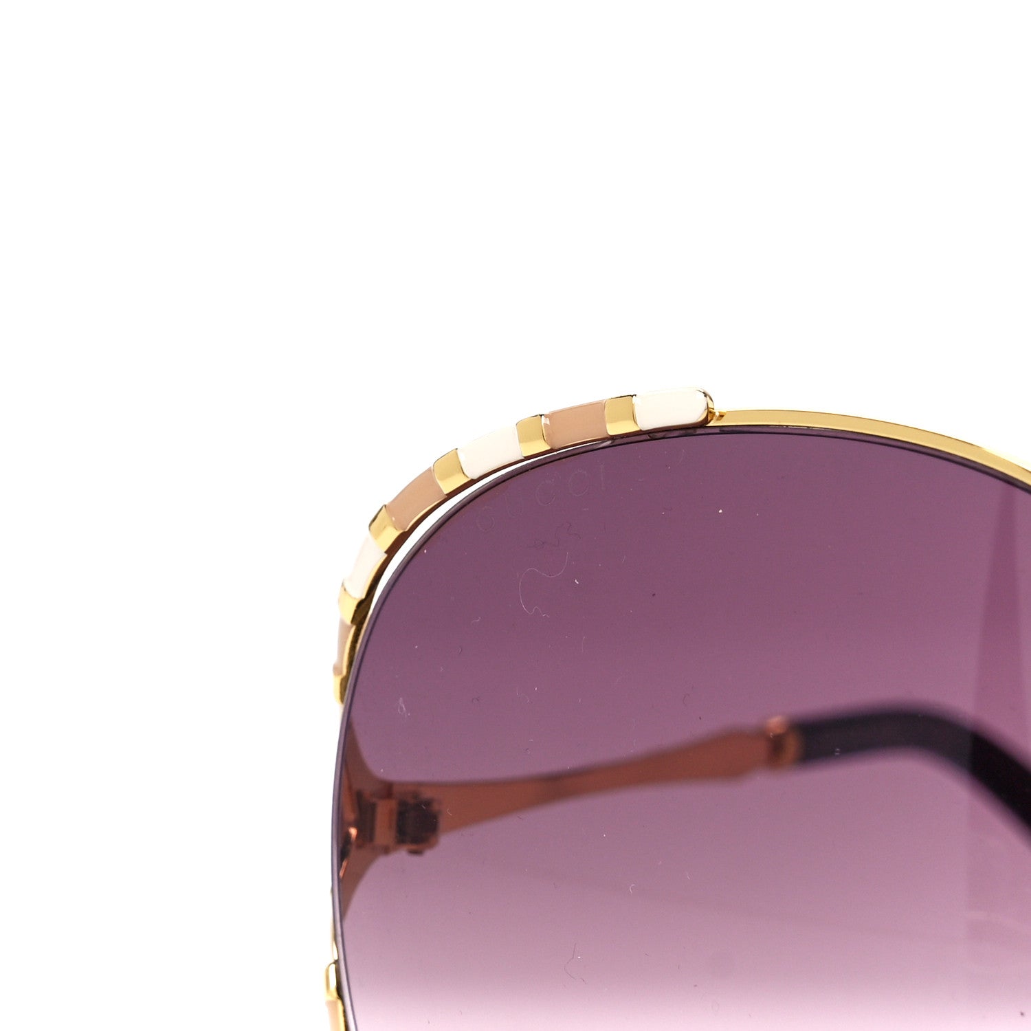Gucci Metal Round Frame GG0595S Sunglasses Gold Brown 7 of 8