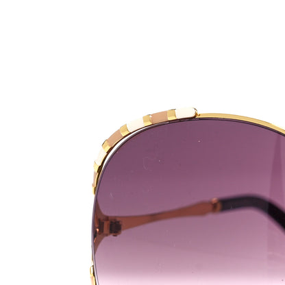 Gucci Metal Round Frame GG0595S Sunglasses Gold Brown 7 of 8