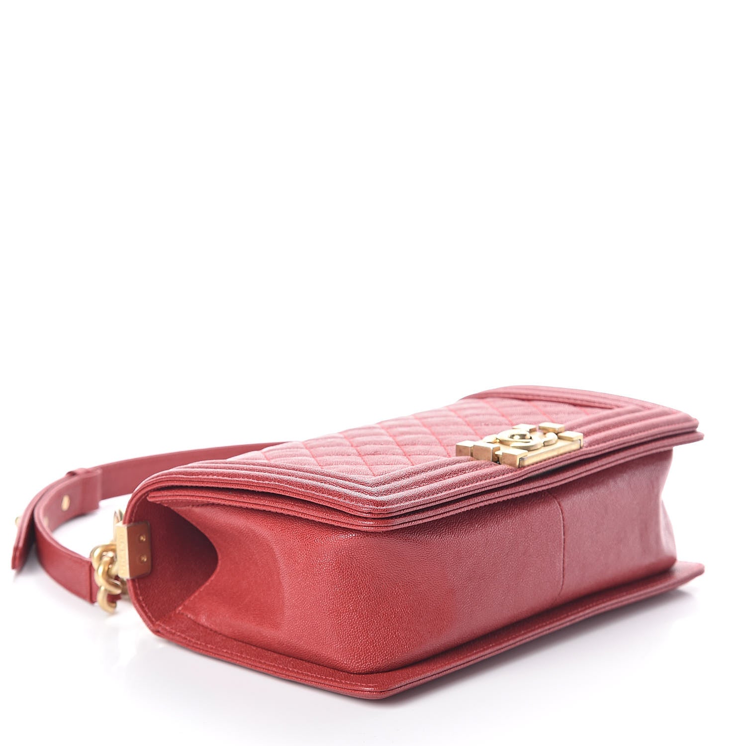 Chanel Caviar Quilted Medium Boy Flap Red 4 of 10