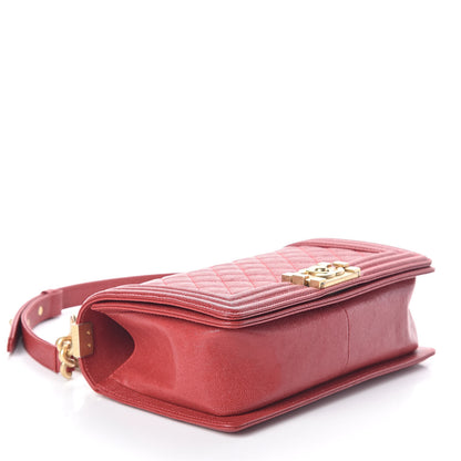 Chanel Caviar Quilted Medium Boy Flap Red 4 of 10