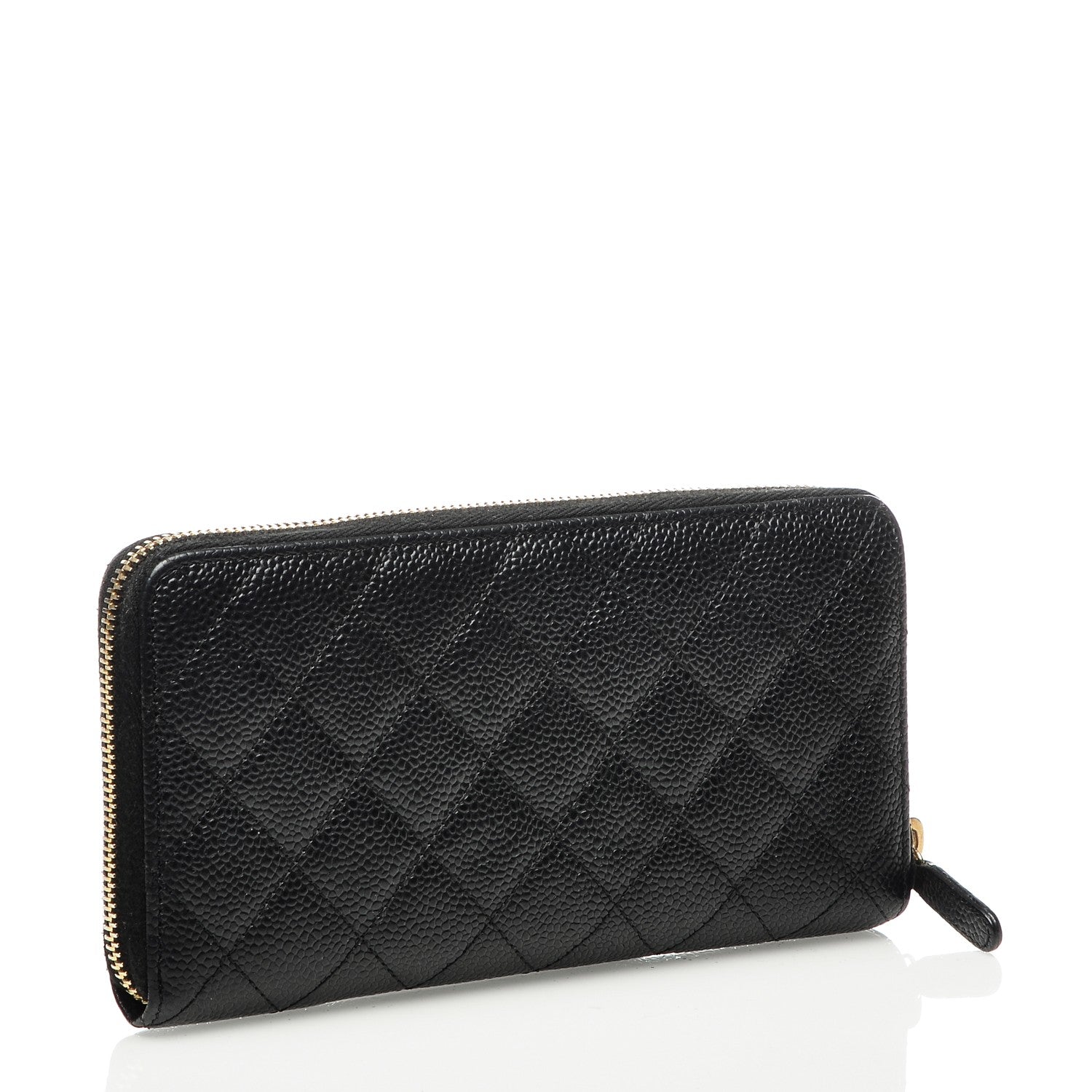 Chanel Caviar Quilted Large Gusset Zip Around Wallet Black 3 of 8