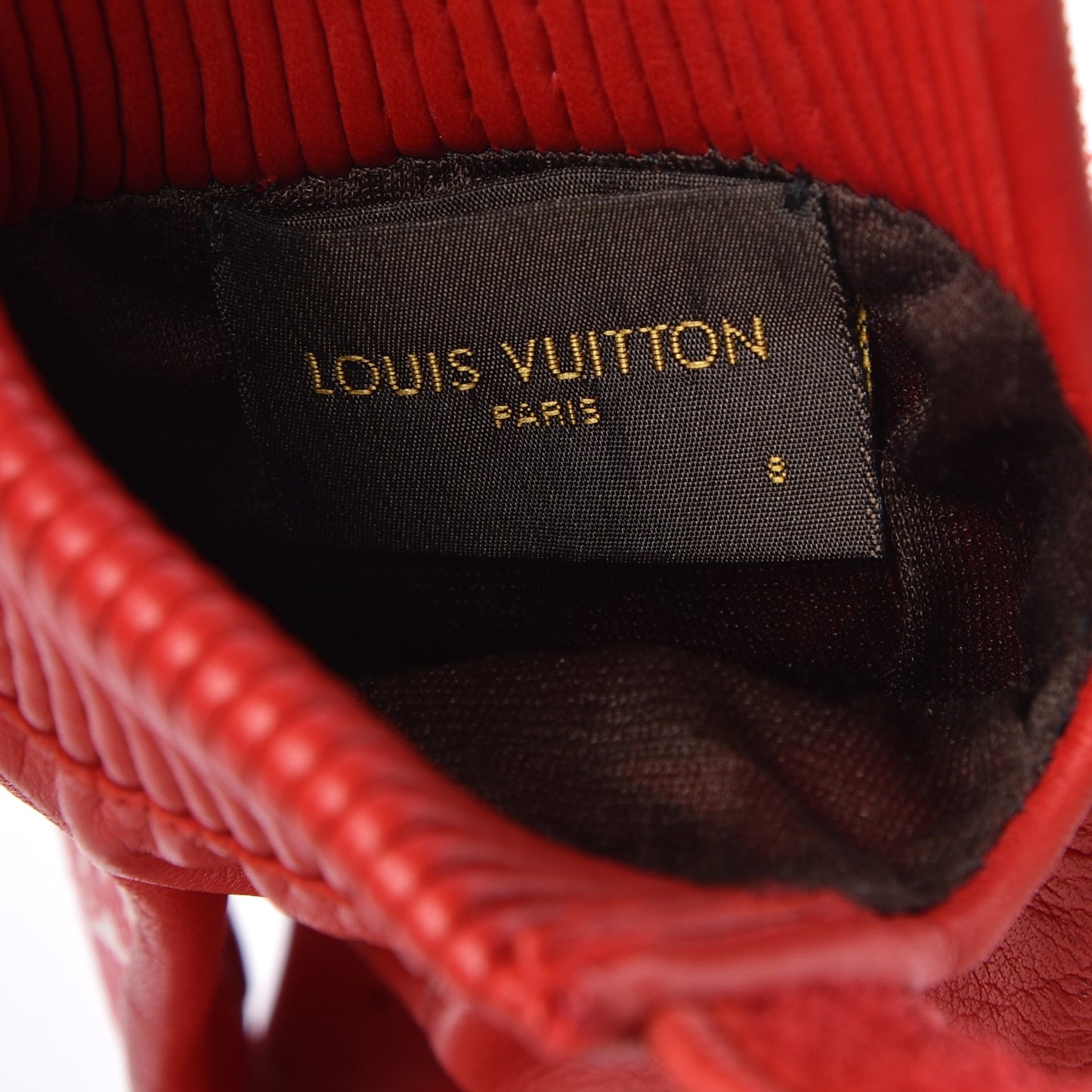X SUPREME Lambskin Monogram Baseball Gloves Rouge