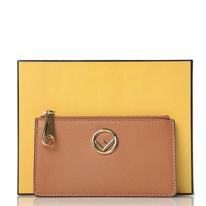 Fendi Vitello Cruise F is Fendi Zip Card Holder Nocciola 9 of 9