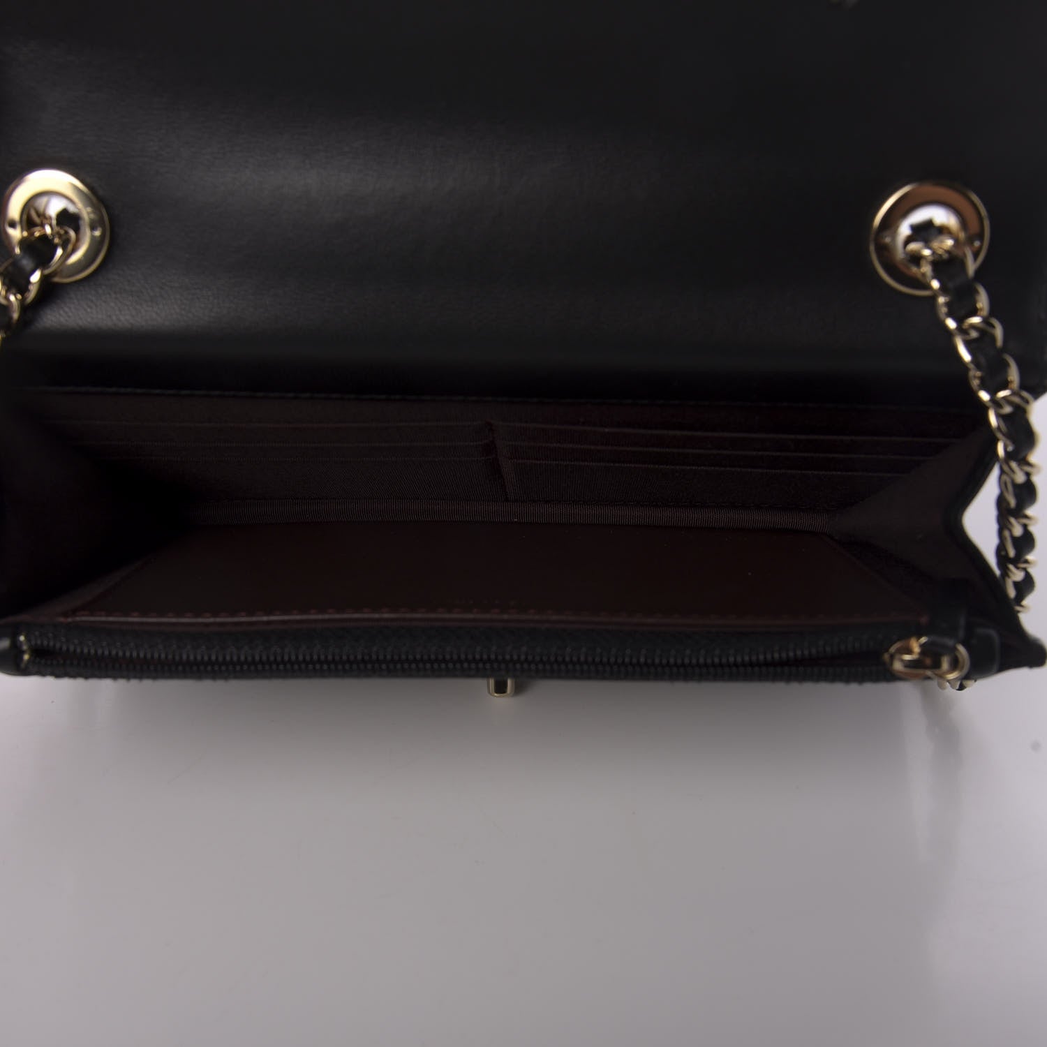 Chanel Lambskin Quilted Trendy CC Wallet On Chain WOC Black 6 of 13