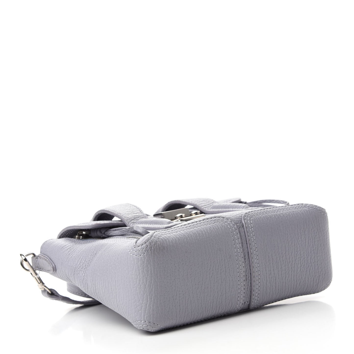 Textured Calfskin Mini Pashli Satchel Light Blue