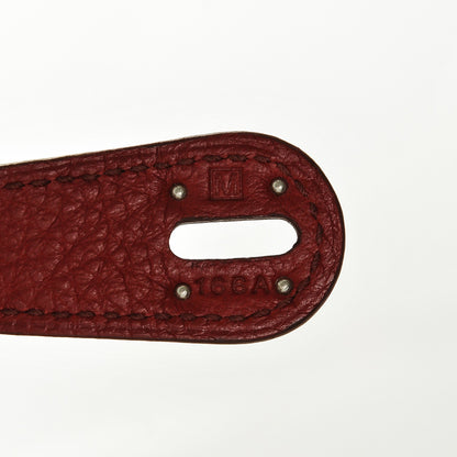 Hermes Taurillon Clemence Lindy 30 Rouge Garance 6 of 7