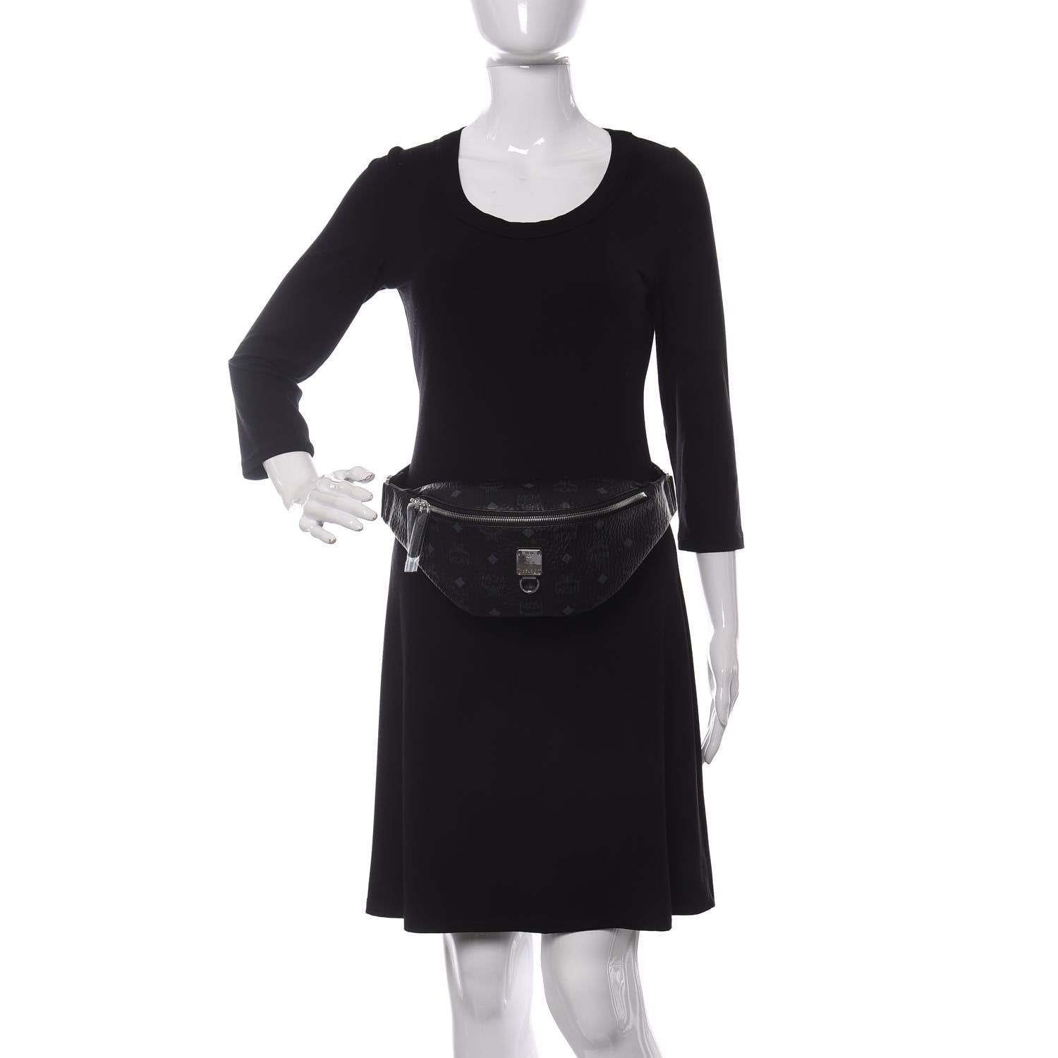 MCM Visetos Small Stark Belt Bag Black 2 of 10