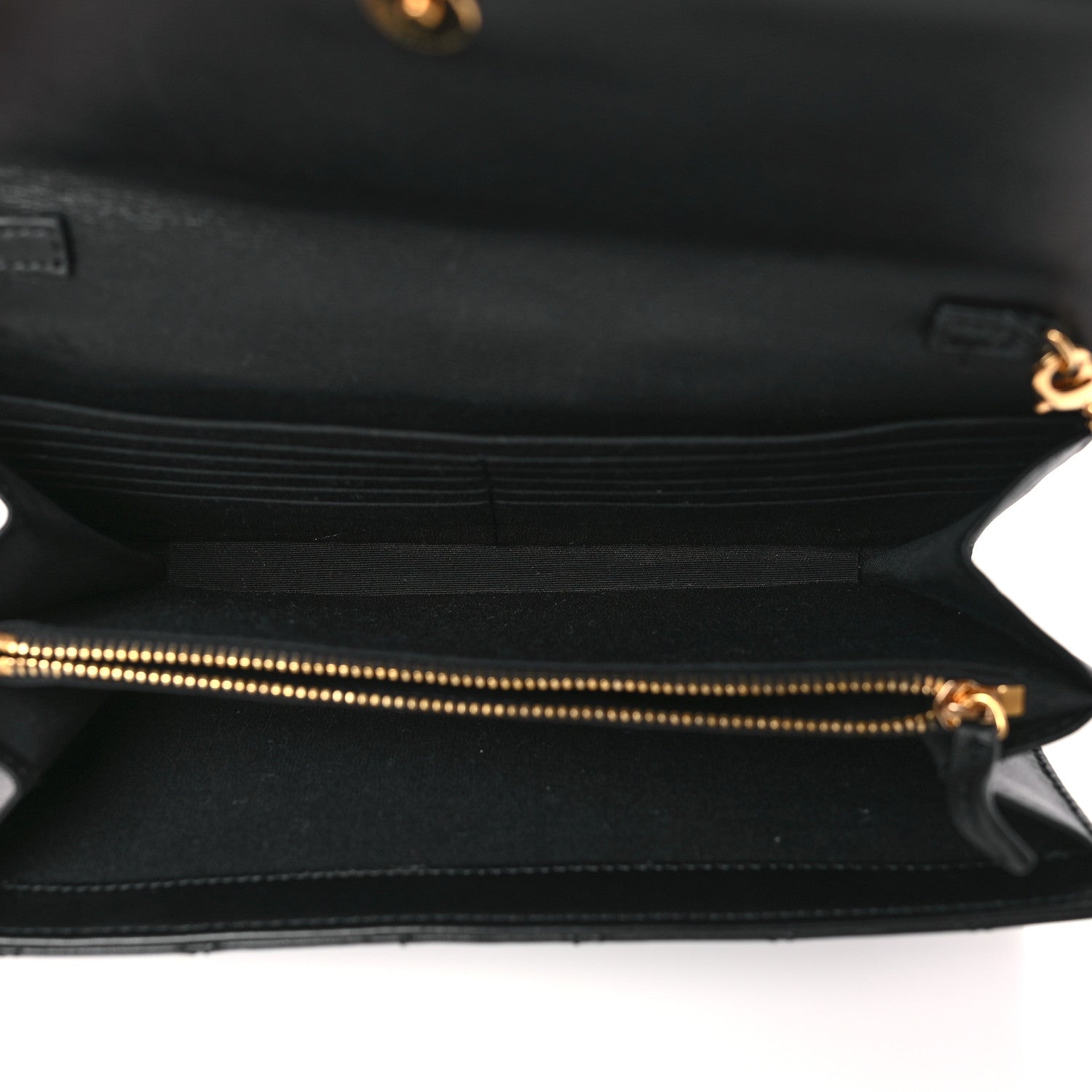 Versace Lambskin Quilted Medusa Wallet on Chain Crossbody Black 5 of 8