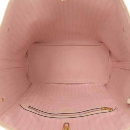 Louis Vuitton Damier Azur Braided Neverfull MM Pink 6 of 11