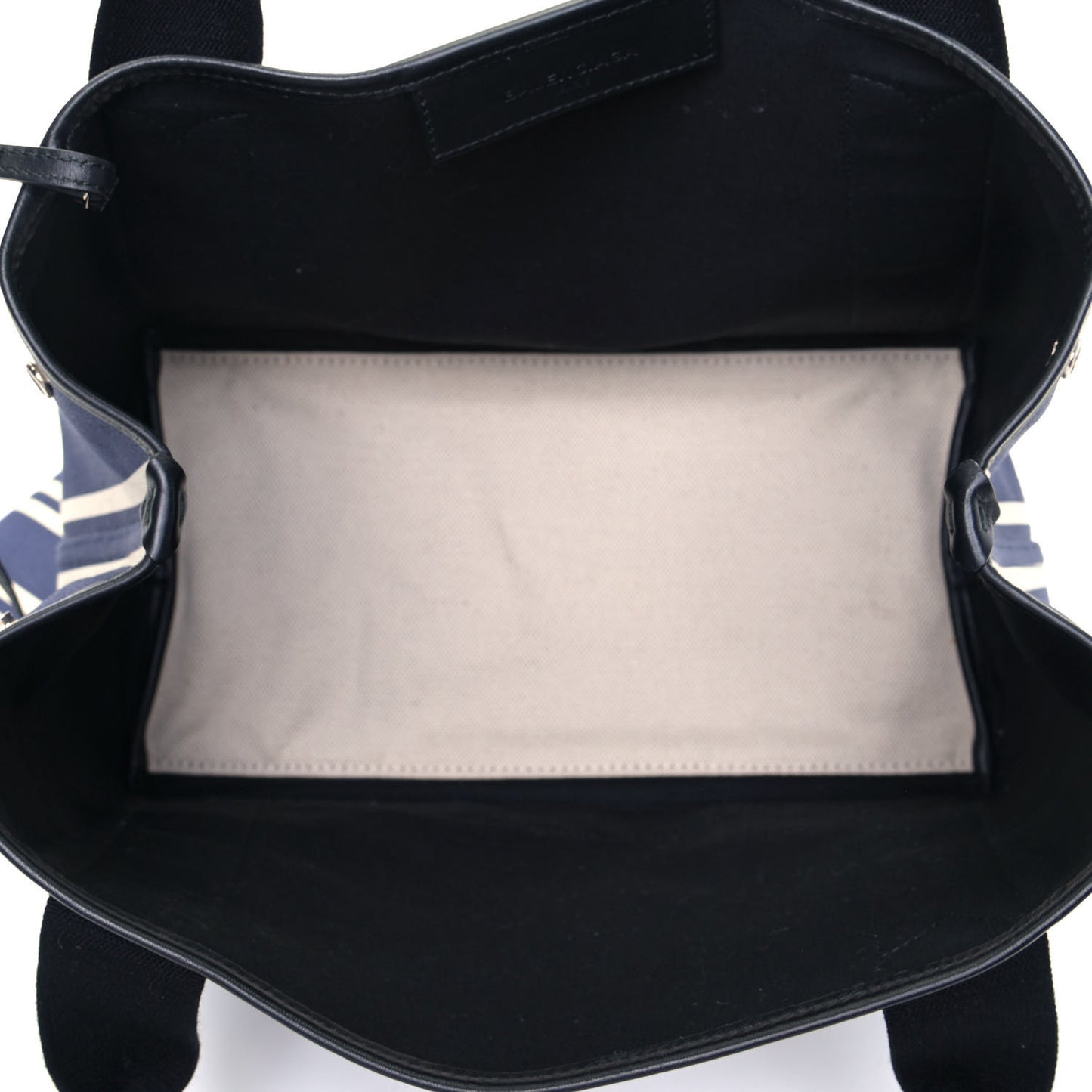 Canvas Striped S Navy Cabas Navy