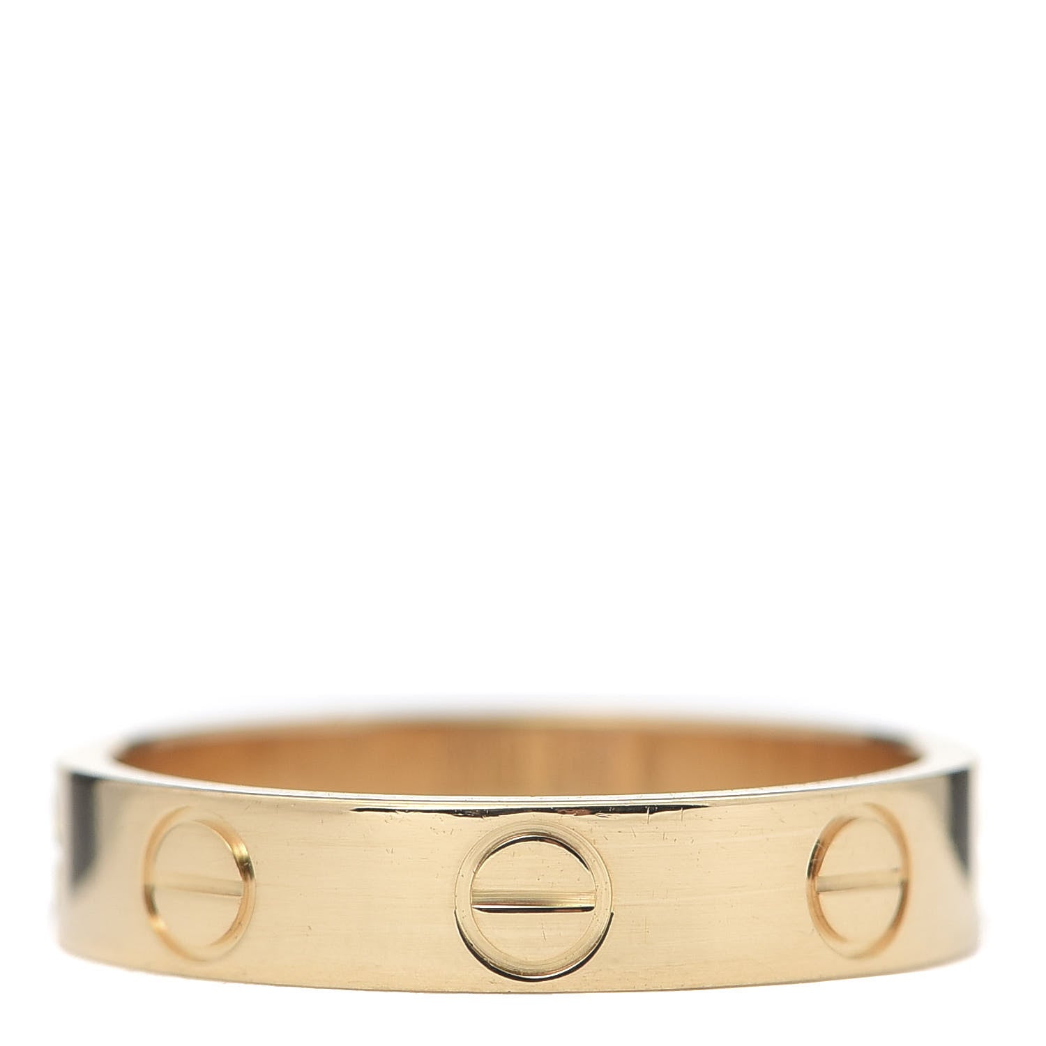 Cartier 18K Yellow Gold 3.5mm LOVE Wedding Band Ring 48 4.5 3 of 5