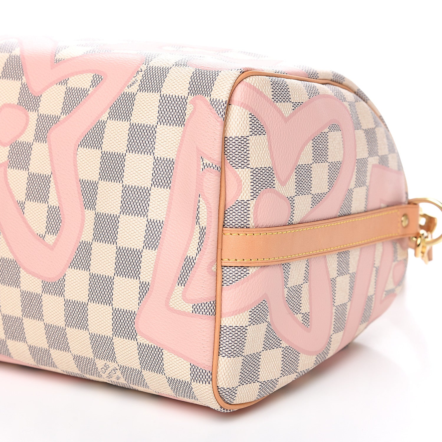 Louis Vuitton Damier Azur Tahitienne Speedy Bandouliere 30 Rose Ballerine 7 of 9