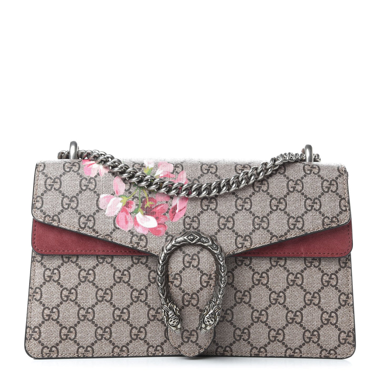 GG Supreme Monogram Blooms Small Dionysus Shoulder Bag Beige Multicolor Dry Rose