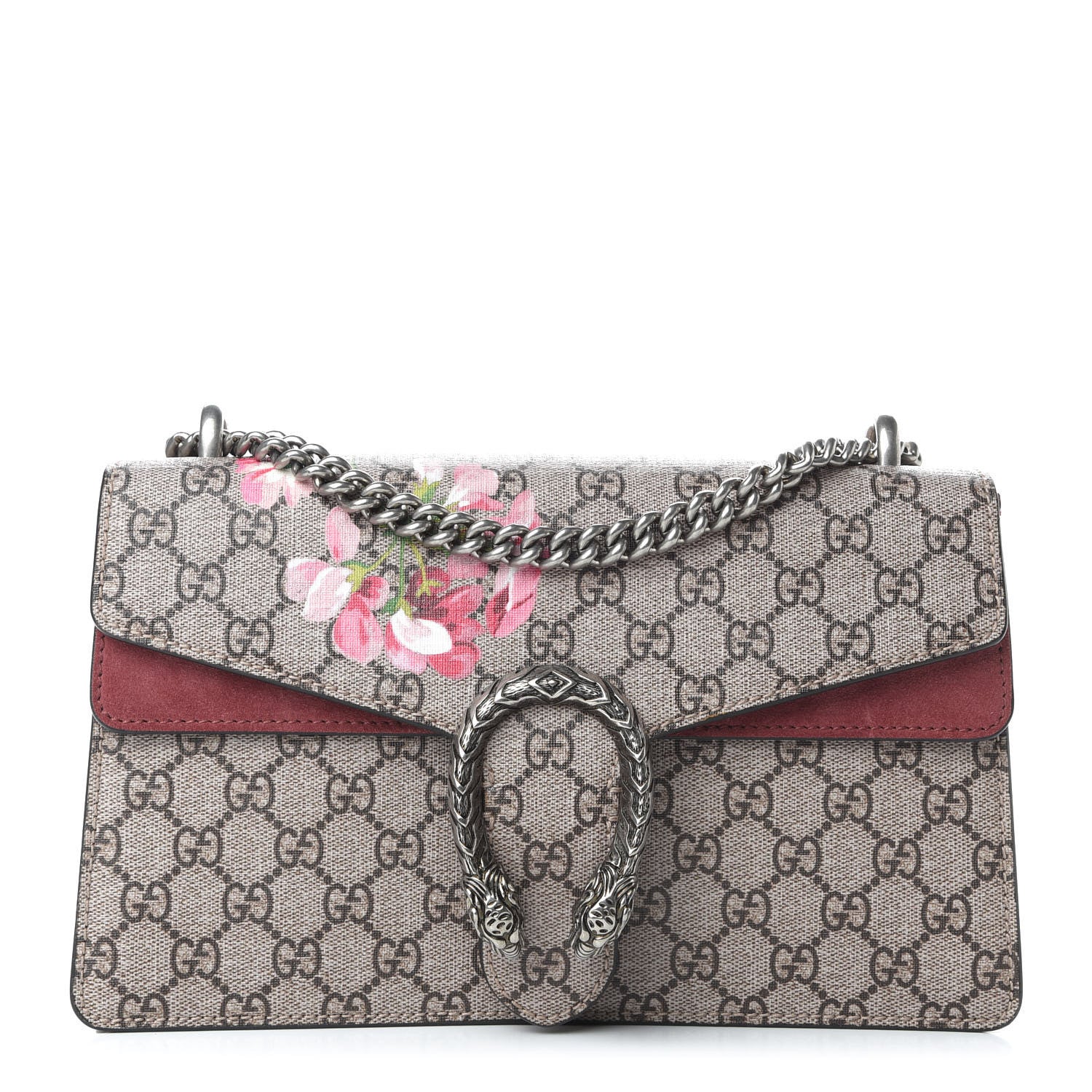 Gucci GG Supreme Monogram Blooms Small Dionysus Shoulder Bag Beige Multicolor Dry Rose 1 of 9