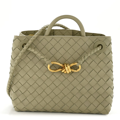 Bottega Veneta Nappa Intrecciato Small Andiamo Shoulder Bag Travertine 1 of 8