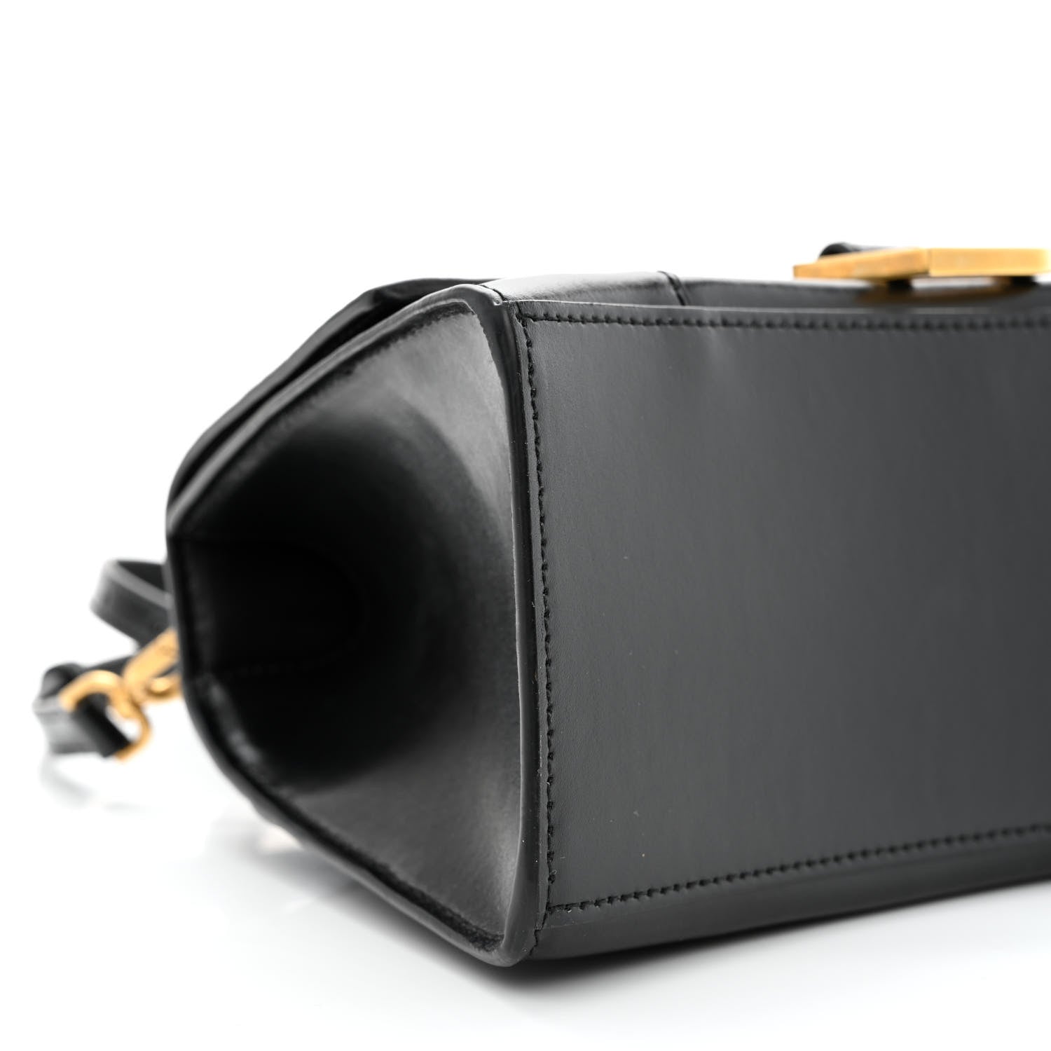 Balenciaga Shiny Box Calfskin Small Hourglass Top Handle Bag Black 10 of 13
