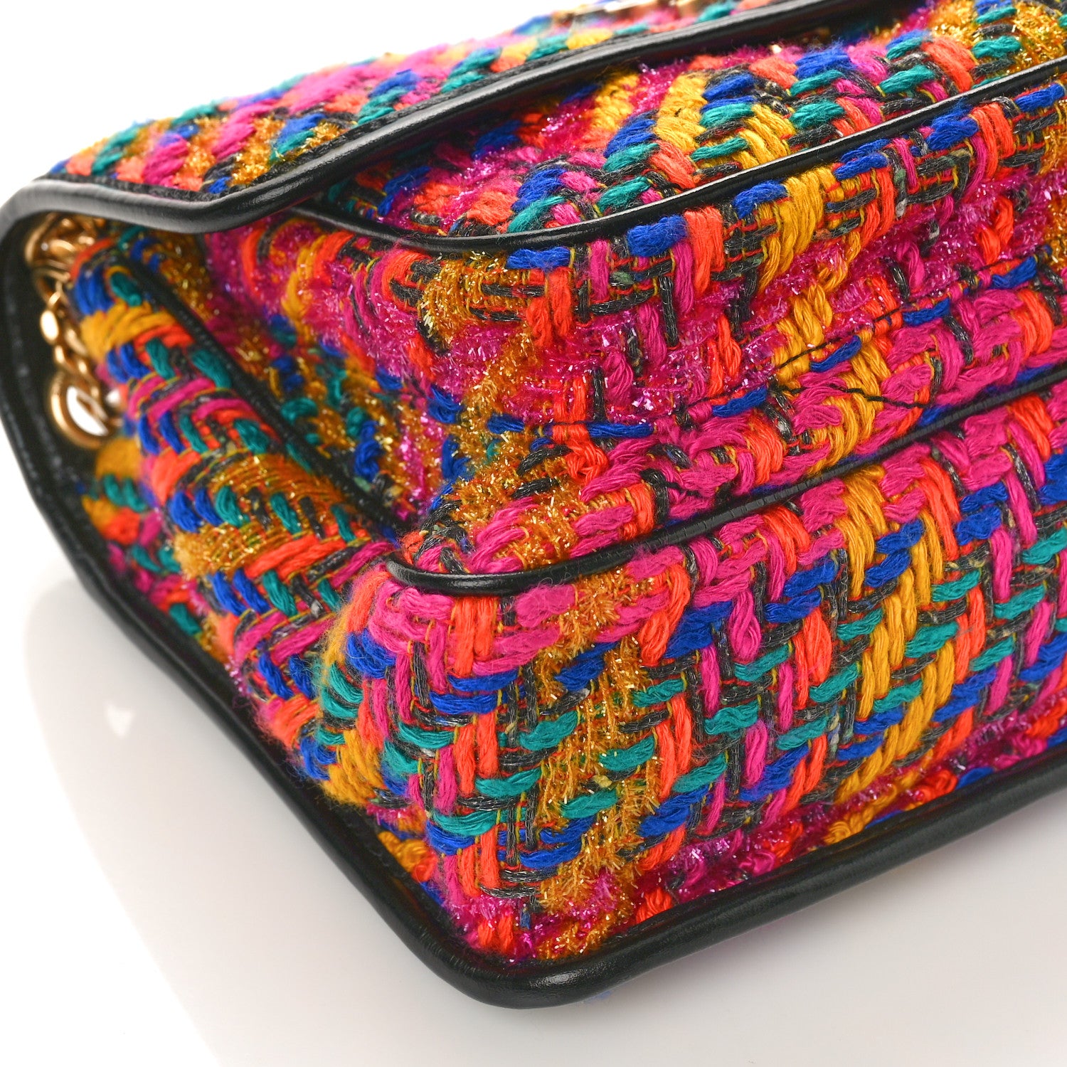 Saint Laurent Tweed Calfskin Matelasse Monogram Medium Niki Chain Satchel Multicolor 8 of 9